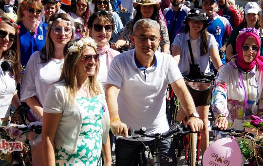 Süslü Kadınlar Bisiklet Turu Kütahya’da ilk kez yapıldı